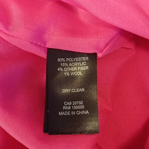 Maison d' Amelie Paris Textured Boucle Mini Skirt Women's Sz 12 Hot Pink Fuscia - Picture 5 of 8